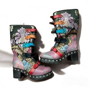 NEW Lala Ikai Women’s Genuine Leather 2” Boots - Size 40 (US 9.5)